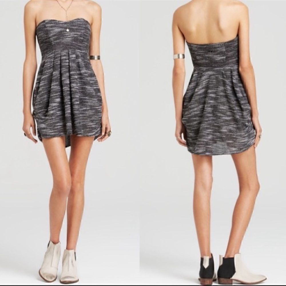 Free People Nyima Black & White Tweed Dress